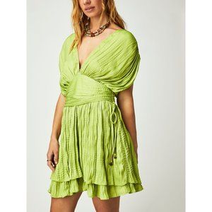 Free People | Dresses | Last Chance Free People Bonny Mini Dress Citron  Silk | Poshmark